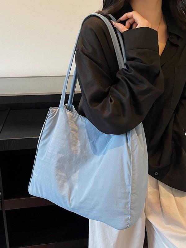 Nylon-Tragetasche für den täglichen Gebrauch mit Reißverschluss und Handytasche für lässige Frauen