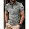 Summer Letter Printed Casual Men's Polo Shirt