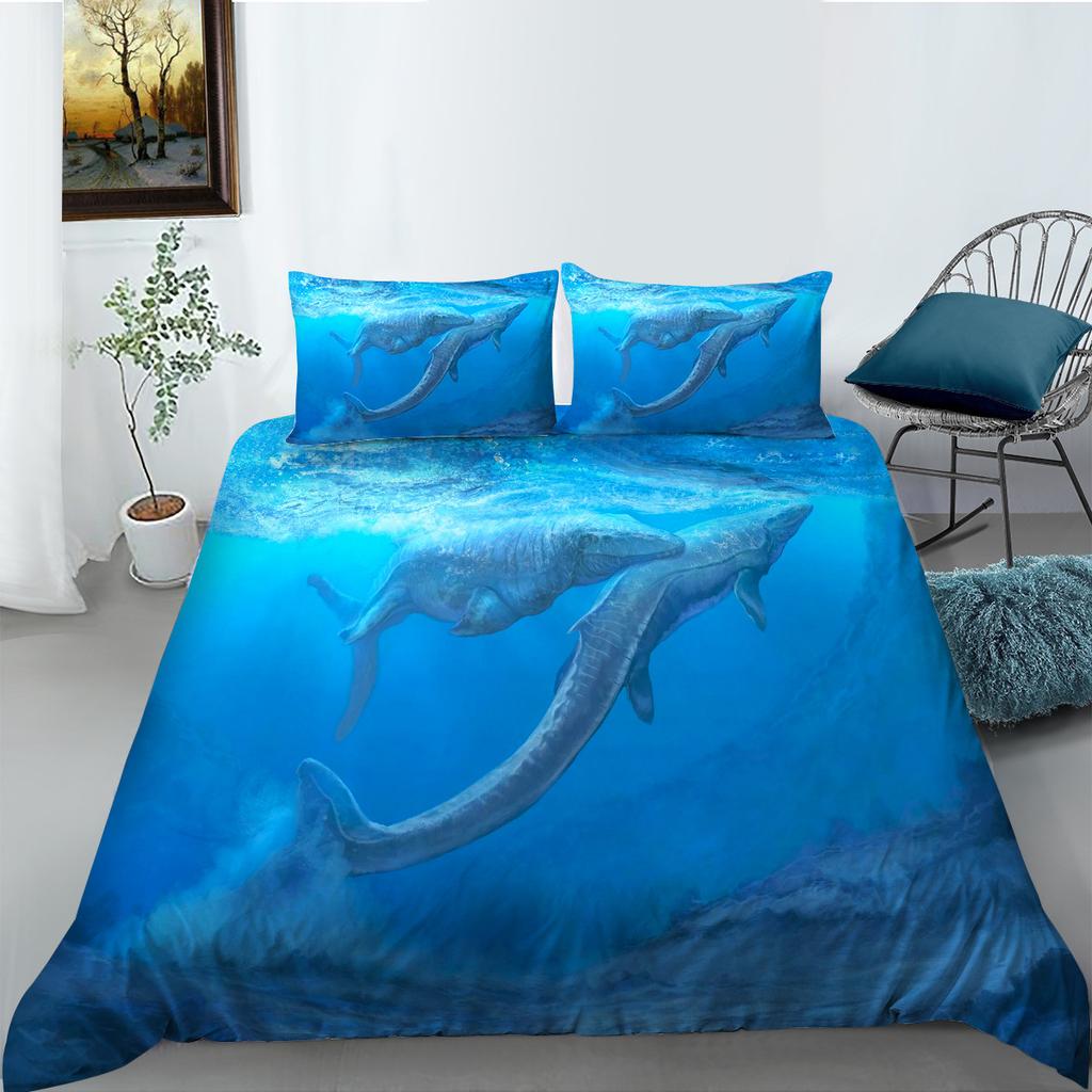 Bettwäsche Zweiteiliges und Dreiteiliges Set Dinosaurier 3D Digitaldruck Polyester