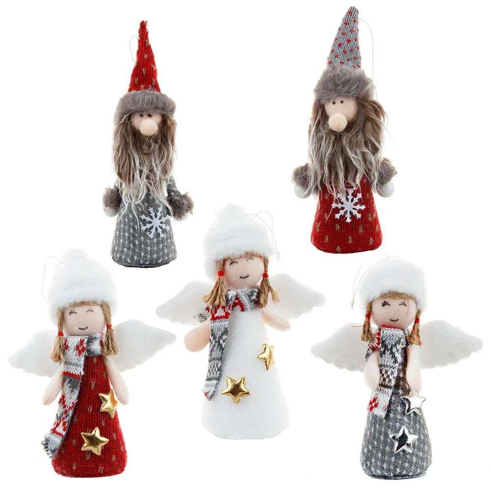 5 szt. Ozdoby Świąteczne Zawieszka Kreatywna Choinka Mała Zawieszka Skrzydła Anioł Rudolf Mała Zawieszka Zawieszka