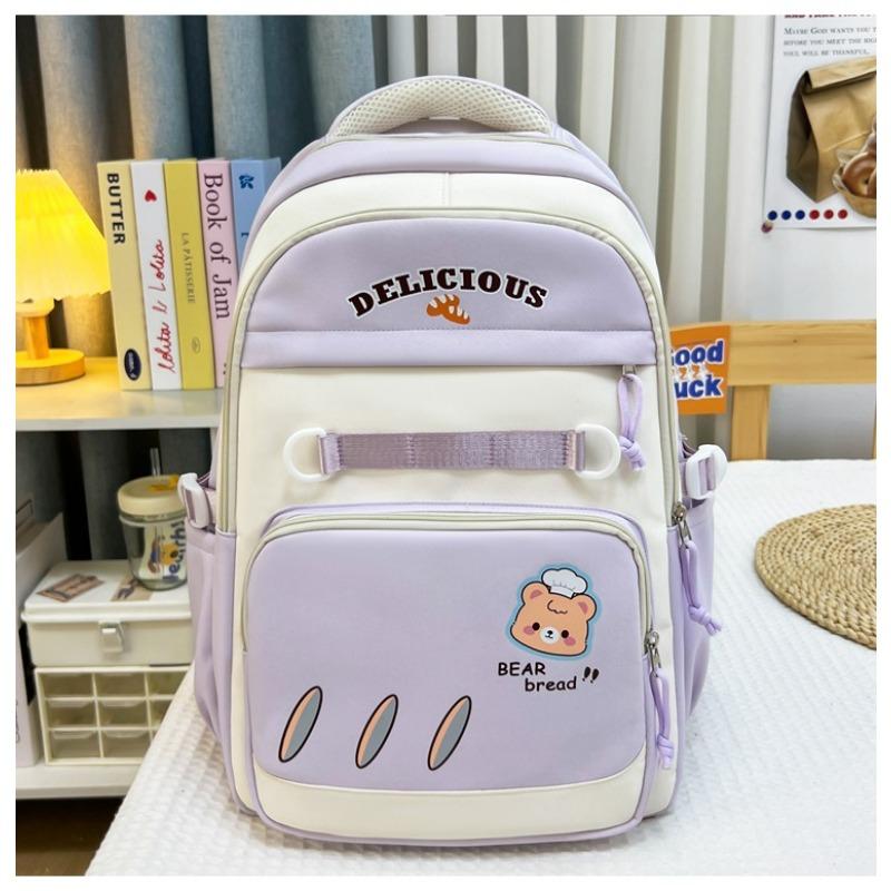 High Value College Style Fresh and Sweet Contrasting Color Splicing Backpack Junior High School Student Backpack