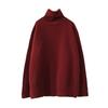 Autumn and winter explosion high-grade lazy style solid color knitted bottoming shirt thin top turtleneck pullover women's casual