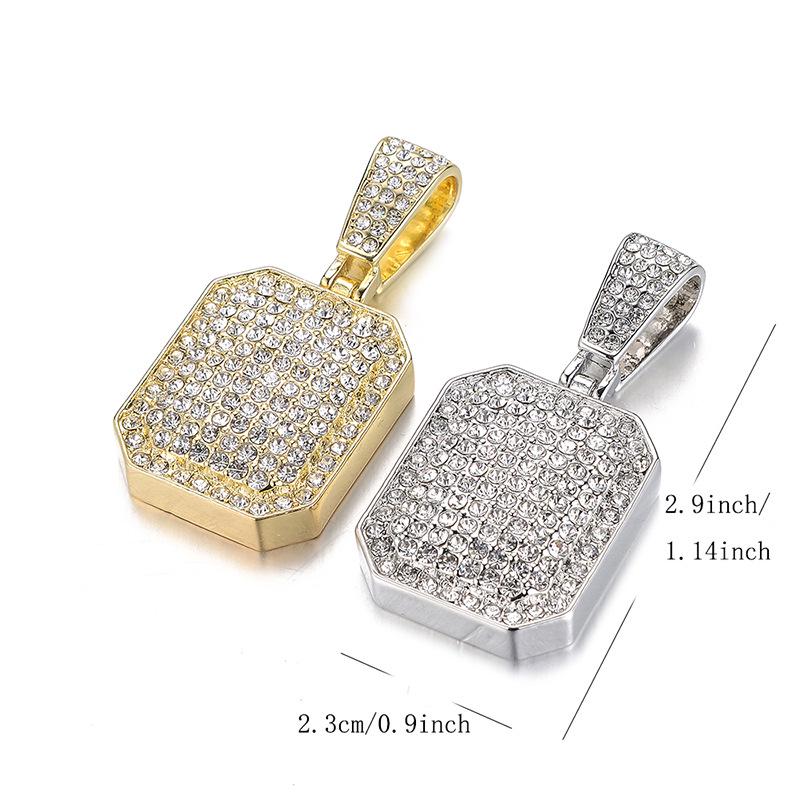 Hot Sale Hip Hop Diamond Square Pendant - Minimalist Cool Style