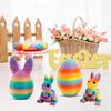 3D-gedruckte Ostereier mit Hase darin, bewegliche flexible Fidget-Hasenspielzeuge, Osterkorb
