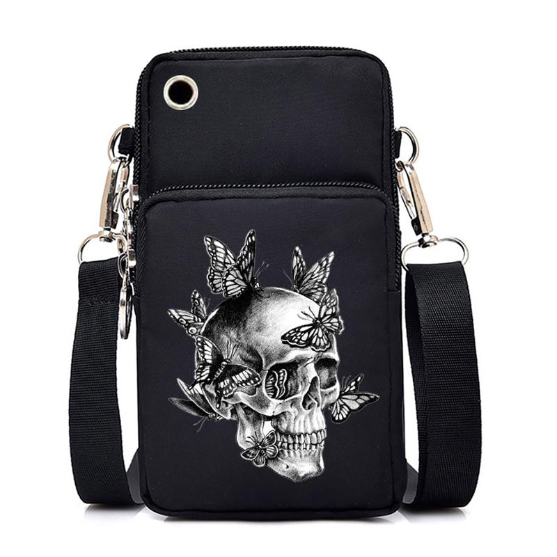Flowers Fashion Women's Mobile Phone Bag Universal Women's Wrist Purse Messenger Bag