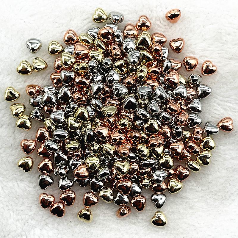 

100pcs/lot 7mm MiNi CCB Loving Heart Spacer Beads for Jewelry Making DIY Handmade Accessories