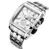 Mens Watches Chronograph Sports 3ATM Waterproof Silver Luminous Wrist Watch