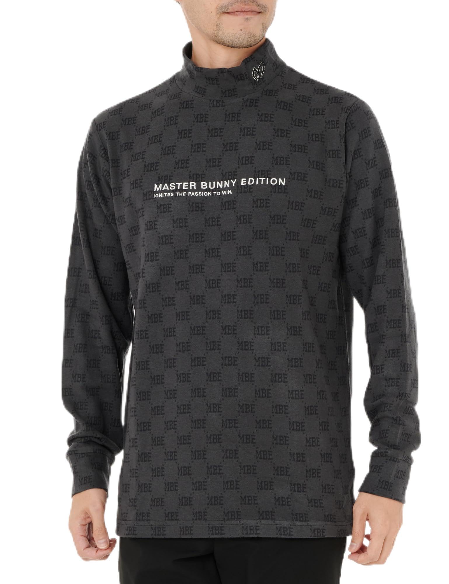 

Master Bunny Футболка с длинным рукавом и высоким воротом с брендовой гольф-поддевой 5 мужская (Жаккардовый логотип) / / 758-4266105 010_Черный [L]