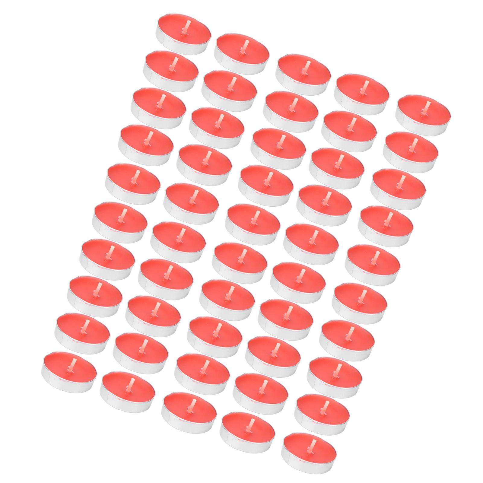 

50 шт. свечей-таблеток 2 часа увеличенное время горения бездымная свеча декоративная свеча для красный