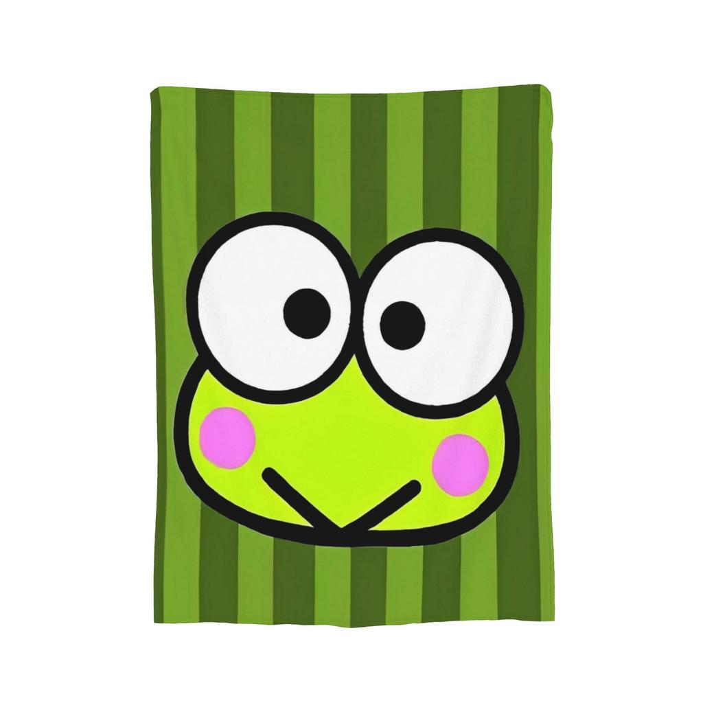 Keroppi Flannel Blankets Anime  Fashion Throw Blankets for Home 125*100cm Bedspread,