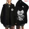 Fashion Jacket with Supernatural Print Zipper Hoodie, Casual Top for Women and Men, Harajuku Sports Shirt