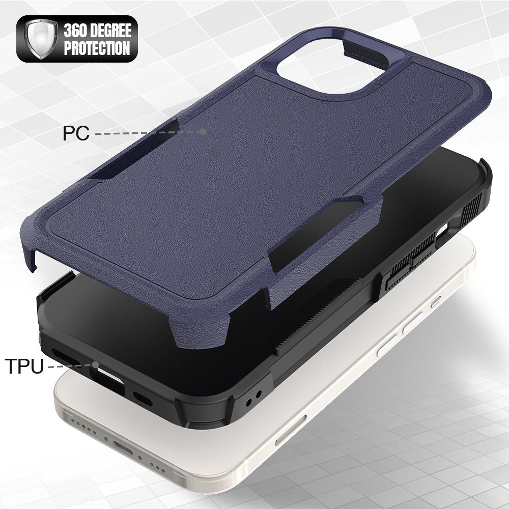 For iPhone 15 Dual Layer Protection PC+TPU Cover Anti-fall Phone Case