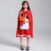 1 Set Halloween Clothes Hobby Funny Cute Comfortable Beautiful Decorative Polyester Holiday Wear Cosplay Little Red Riding Hood Dress Birthday Gift