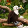 Soft Stuffed Bird Doll Realistic Plush Bald Eagle Doll, Animal Toy with Foldable Nature Inspired Home Decor Wings, Lifelike Plushie for And