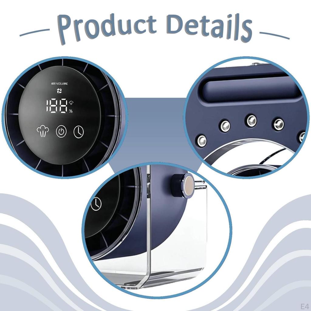 Personal Cooling Fan Air Adjustable Speeds Rechargeable Portable Desk for Desktop Room Office