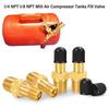 Nuevo Válvula de Llenado para Tanques de Compresor de Aire 1/4 NPT 1/8 NPT M10 Latón Anticorrosión Válvula Schrader Núcleo de Válvula de Neumático de Automóvil Cobre para Neumático