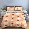 Coffee and Apple Design Set Bedding Set with 1 Duvet Cover 2 Pillowcases Single Double King Queen, Gift