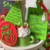 Christmas Tray Decoration Cartoon Flat Print Layered Tray Wooden Decoration Set Party Decoration