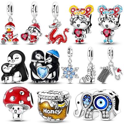 Original Charms New Year Elements Pendant Beads Fits Bracelet Bangle Necklace For Woman Luxury Diy Jewelry Making Gifts