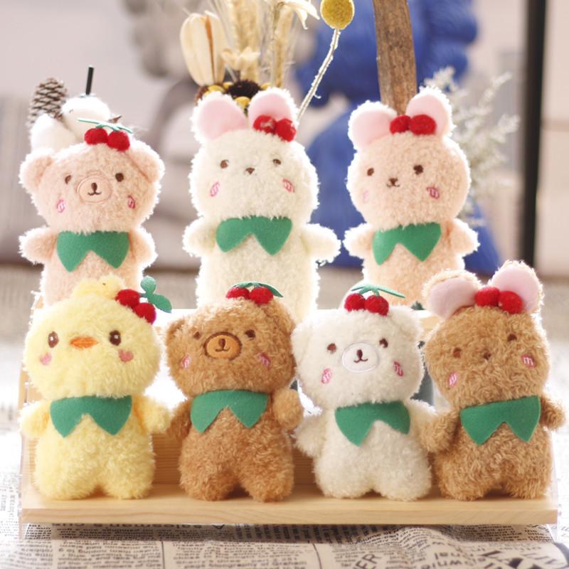 Cartoon Cute Small Bear Plush Toy With Pp Cotton Filling For Backpack Accessories
