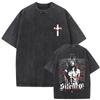 Awesome Christian Jesus Bible Verse Vintage Washed Tshirts Men Women Casual Cotton Oversized T Shirts Hip Hop Retro Streetwear