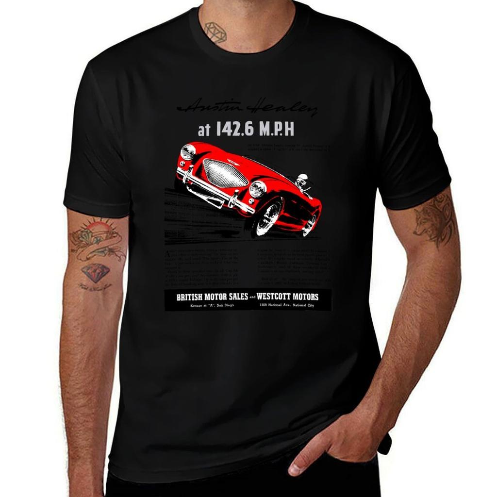 Austin Healey 100 Tshirt Sports Casual Short Sleeve Cotton Tee