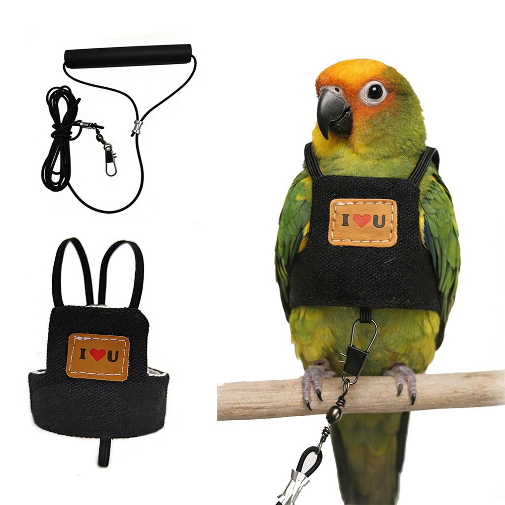 Breathable Parrots Walking Jackets Harness Vest With Secure Leash Attachment For Small Bird Training And Daily Use