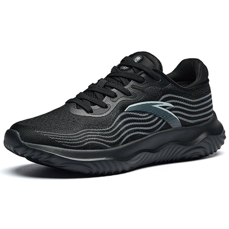 Anta Training Series Fabric Shock Absorbing Non-Slip Wear-Resistant Breathable Lightweight Low-Top Training Shoes Men Sneakers Black Gray 112237718-6