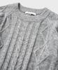 NONBLANK Cable Texture Round Knit_Melange Grey