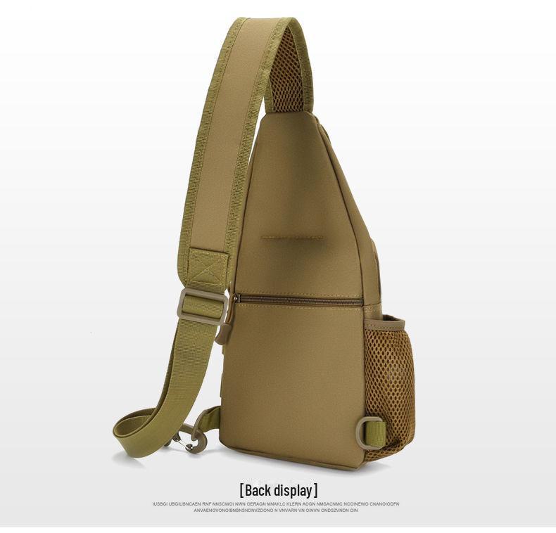 Men's Casual Sports Chest Bag with Water Bottle Holder - Ideal for Travel, Leisure, Cycling, and As a Messenger or Shoulder Bag.