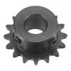 Pignon à 16 dents Oxyde Noir Roue Dentée à Rouleaux Chaîne 25 Type B Dents Trempées Chaîne à Rouleaux Durable