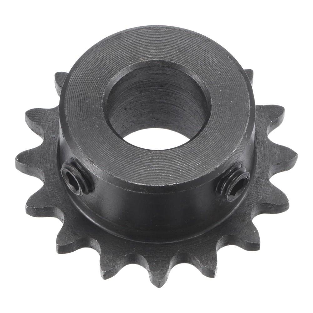 Pignon à 16 dents Oxyde Noir Roue Dentée à Rouleaux Chaîne 25 Type B Dents Trempées Chaîne à Rouleaux Durable