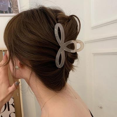 Neue Schleife Süße Acryl Haarspange Hai-Klammern Einfarbig Greifklemme für Frauen Mädchen Elegante Haarnadeln Mode Haaraccessoires