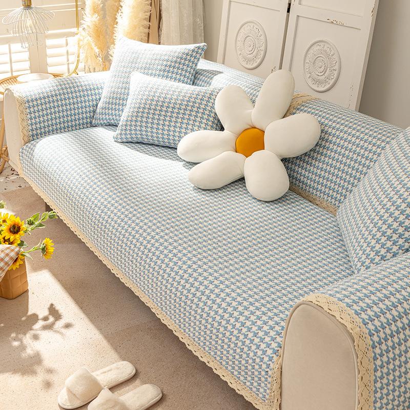 Sofa Cushion, Cotton And Linen, Universal In All Seasons, Non-Slip And Simple  New Cover, Cushion, Cover Towel, Small And Fresh Foreign Air