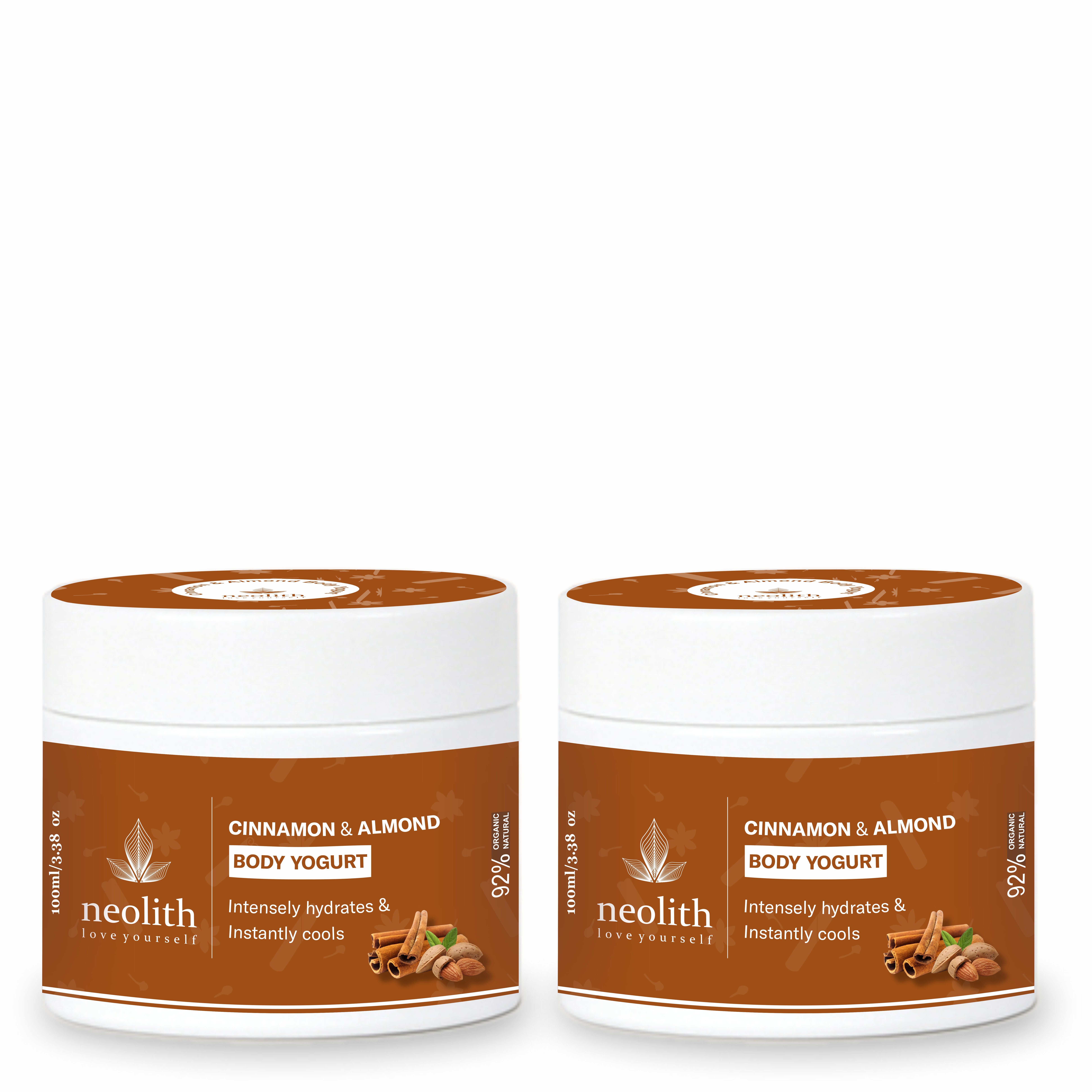 

Йогурт для тела с корицей и миндалем, морингой и пентавитином || Легкое увлажнение | Мгновенное охлаждение 200 ML белый