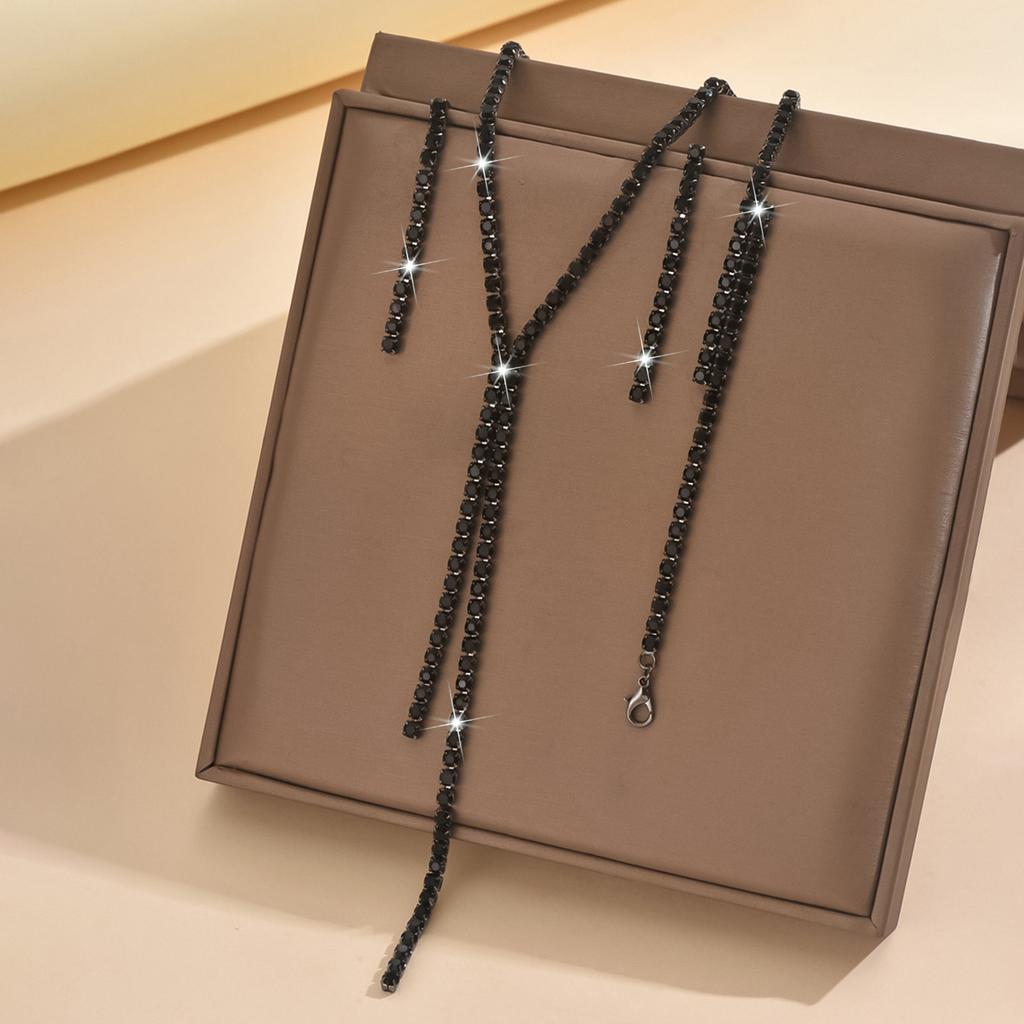 Women Rhinestone Necklace Earrings Bracelet Jewelry Set for Wedding, Party Festival Gifts