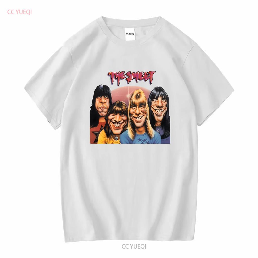 Cotton T Shirt The Sweet Fanny Adams Album Brian Connolly Steve Priest Vintage Washed Top For Everyday Wear Stretched Slightly