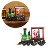 Festival Glowing Christmas Train Figurine Christmas Light Up Miniature Train Scene Ornament for Family Celebration