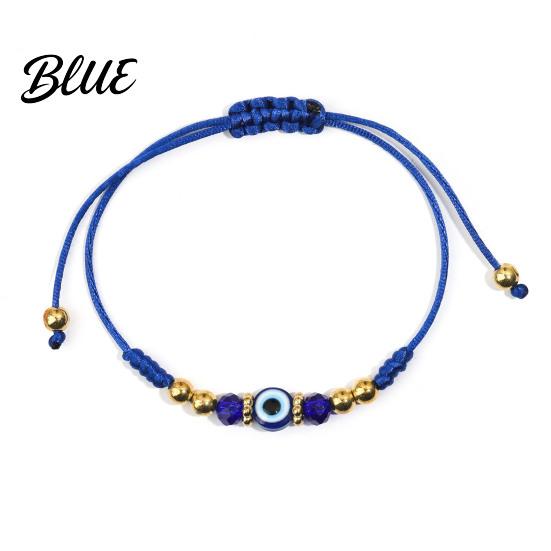 Evil Eye Bracelet String Adjustable Braided Rope Good Luck Amulet