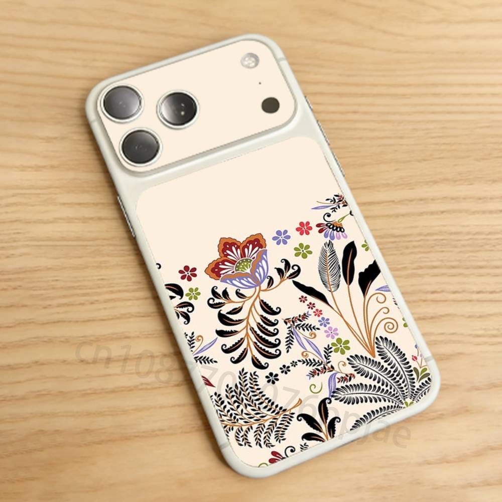 

Flower For iPhone 17 Pro /Pro Max Battry Back Cover with Camera Decal Skin Rear Protective Sticker Film iPhone17promax