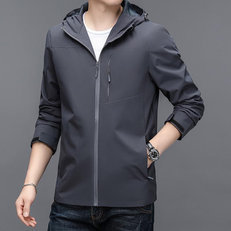 

Весенне-осеннее спортивное пальто, мужская тонкая повседневная дышащая ветрозащитная водонепроницаемая куртка, пальто с капюшоном, мужская одежда
