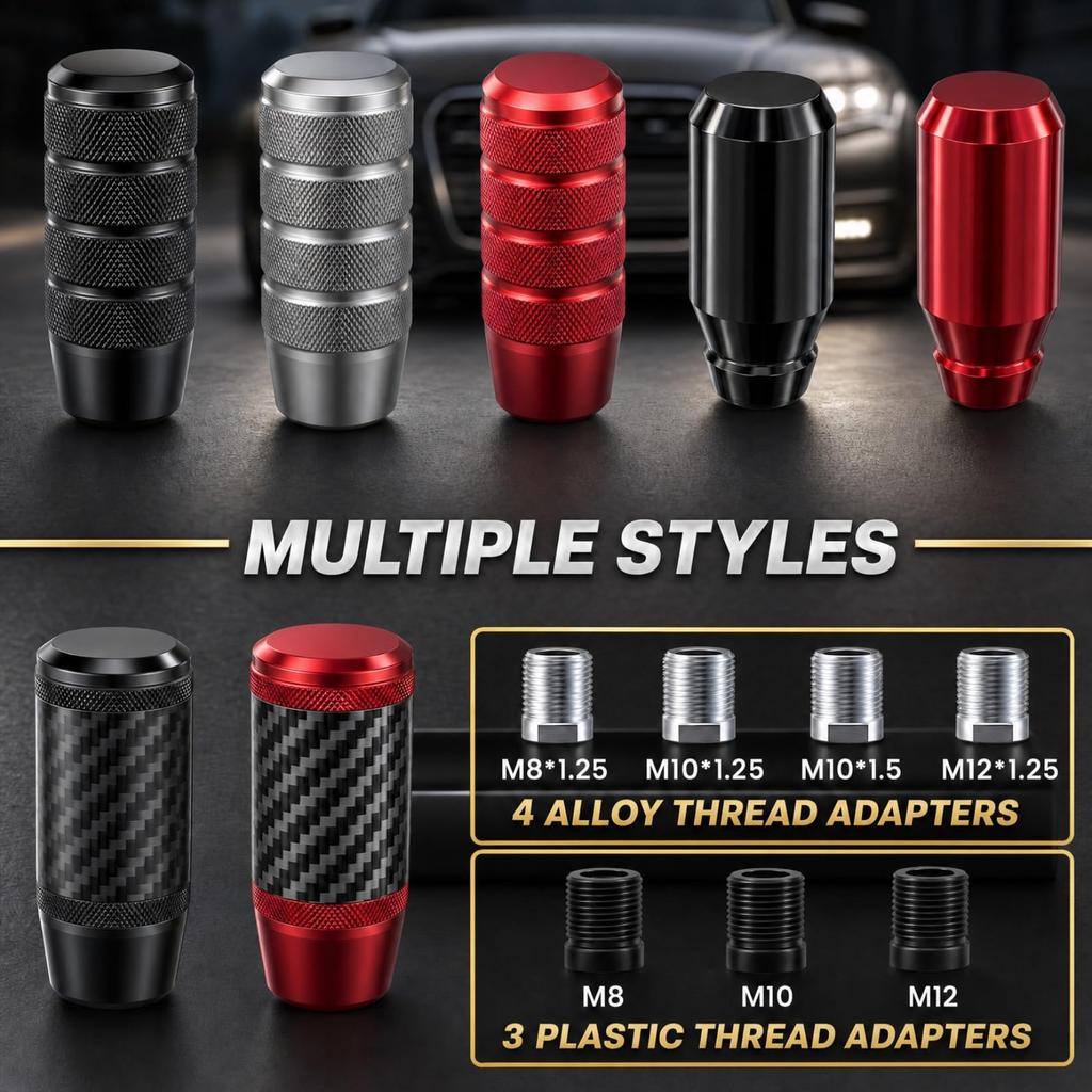 Shift Knob 3.8 Inch Aluminum Weighted Car Gear Stick Shifter