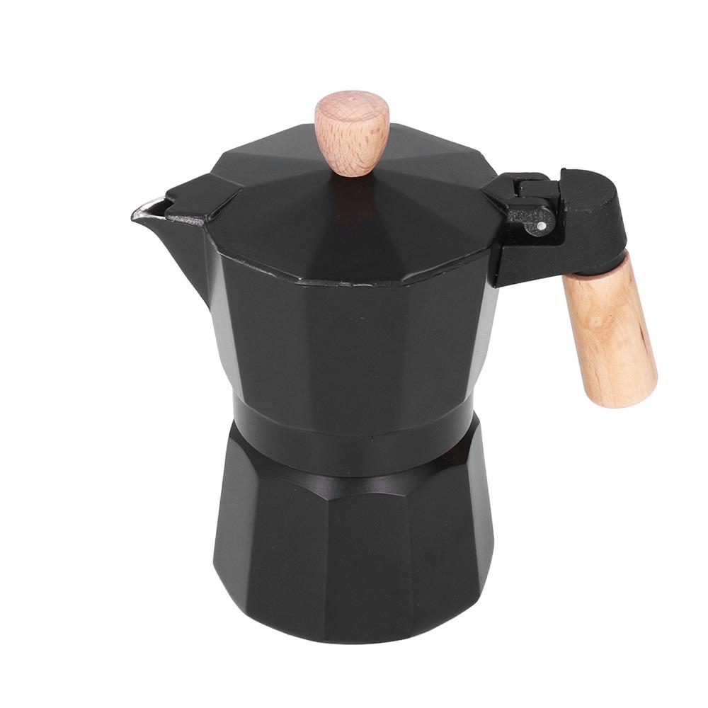 Octagonal Design Stovetop Coffee Maker 6 Cups Capacity Moka Pot Coffee Brewing
