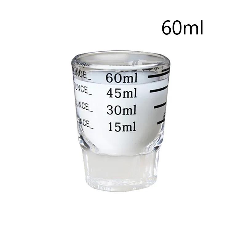 Measuring Cups with Scale Glass for Kitchen, Small Measuring Cups for Cocktail, Ounce, Round Espresso, Bar Drinker, Milk Tea Too