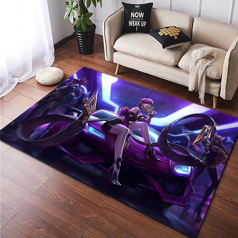 LOL KDA HD Printed Area Large Rug ,Carpet for Living Room Bedroom Sofa Decoration, Non-slip Floor Mats Dropshipping Alfombras