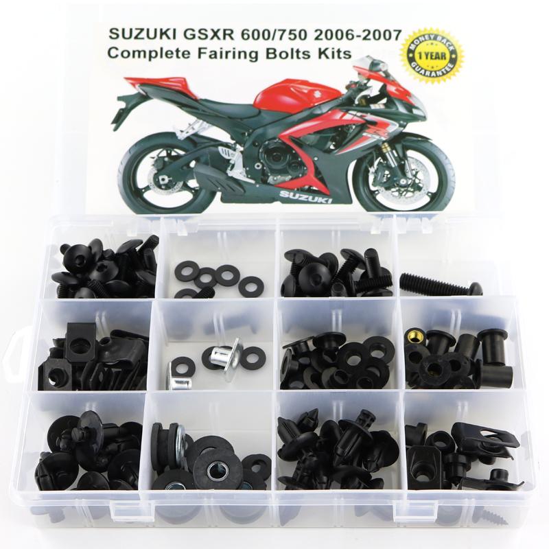 Fit For Suzuki GSXR600 GSXR750 GSX-R600 750 GSXR 600 750 2006 2007 Complete Full Fairing Bolts Kit Fairing Clips Screws Steel