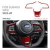 For Subaru WRX/ WRX STI   2024 2025 Car Steering Wheel Center Black Red Interior Auto Accessories Top Suede Trim Sticker