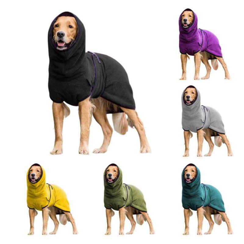 Weicher und saugfähiger Fleece-Hundebademantel zum schnellen Trocknen