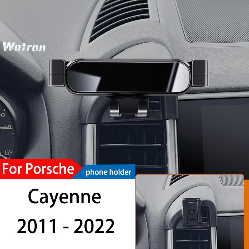 Car Phone Holder For Porsche Cayenne 2011-2022 GPS Special Gravity Navigation Mobile Bracket 360 Degree Rotating