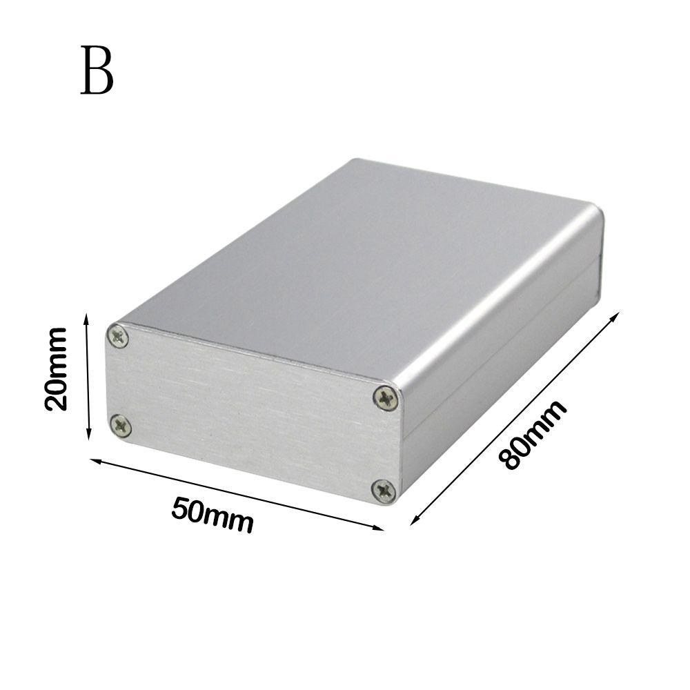 

1Pc Circuit Board Shell DIY Silver Electronic Project Box Practical Aluminium Shielding Box Durable Power Case Enclosure Case